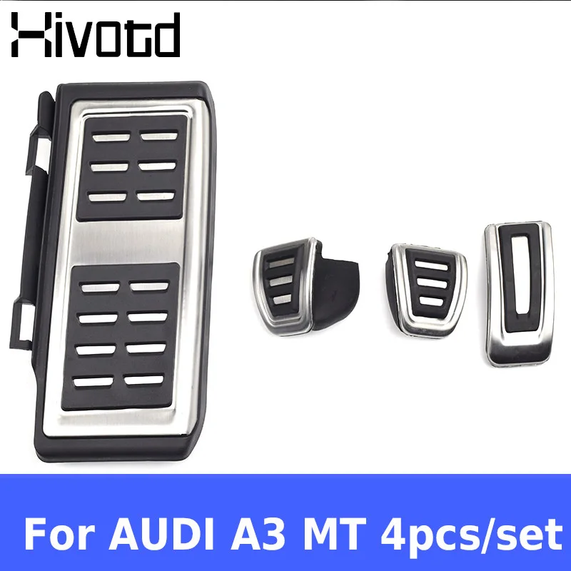 Hivotd для Audi A3, автомобильный акселератор, педаль газа, подставка для ног, педаль тормоза, нескользящие накладки, аксессуары для внутренней защиты, украшение,автотовары аксессуары для авто
