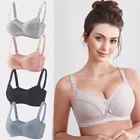 Бюстгальтер для кормящих матерей, сексуальное нижнее белье для беременных женщин, открытый бюстгальтер для грудного вскармливания, комфортная одежда из хлопка, топы