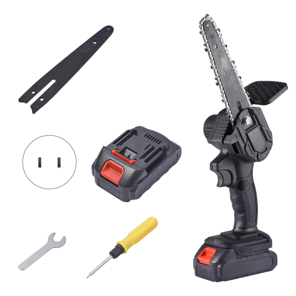 

Mini Electric Chainsaw Hand-Held Cordless Chainsaw Garden Tree Trimming Saw Charging Mode Pruning Tool With Lithium Battery