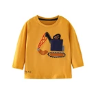 Хлопковая футболка для мальчиков 2-7 лет, с длинным рукавом и круглым вырезом