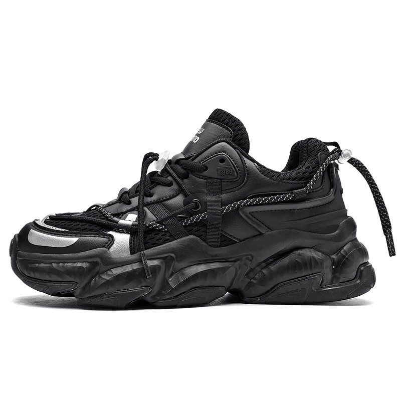 Online Sepatu Kasual Pria Bersirkulasi Gaya Jalan Penambah Tinggi 2021 Sneakers Chunky Pria Dewasa Jaring Musim Panas Mode