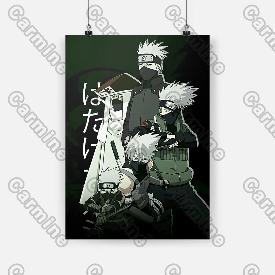 

Poster Naruto Five Brothers Anime Black Canvas Painting Wall Art Home Decoration for Living Room and Bedroom Frameless Style