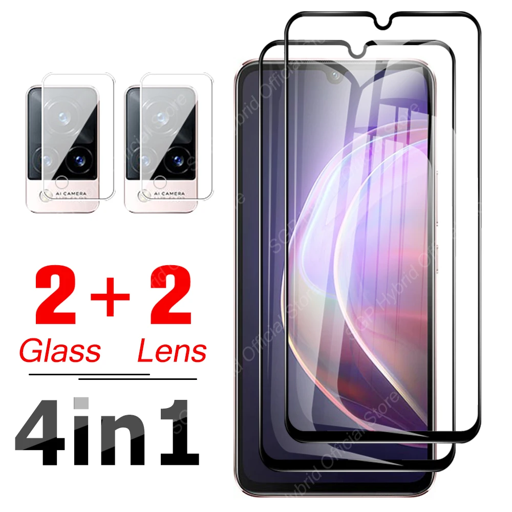 

Закаленное защитное стекло 4 в 1 для объектива камеры Vivo V21 V21e V20 Pro 5G Y11 2019 Y12 Y15 Y17 Y20 Y20i