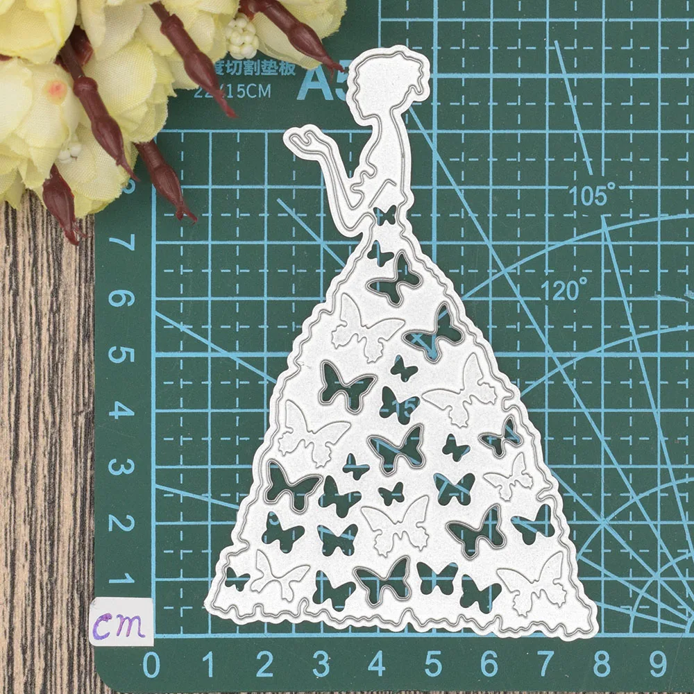 Милые девушки леди металлические Вырубные штампы для скрапбукинга свадебные