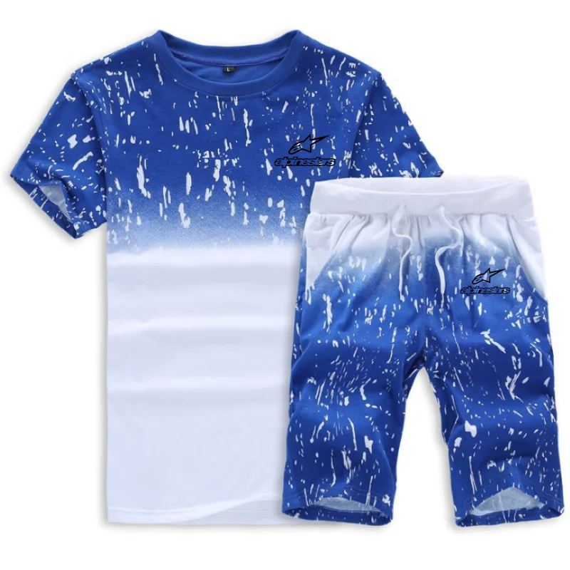 

Two-piece men's sportswear summer clothes T-shirt shorts brand track suit 3D comfortable and breathable
