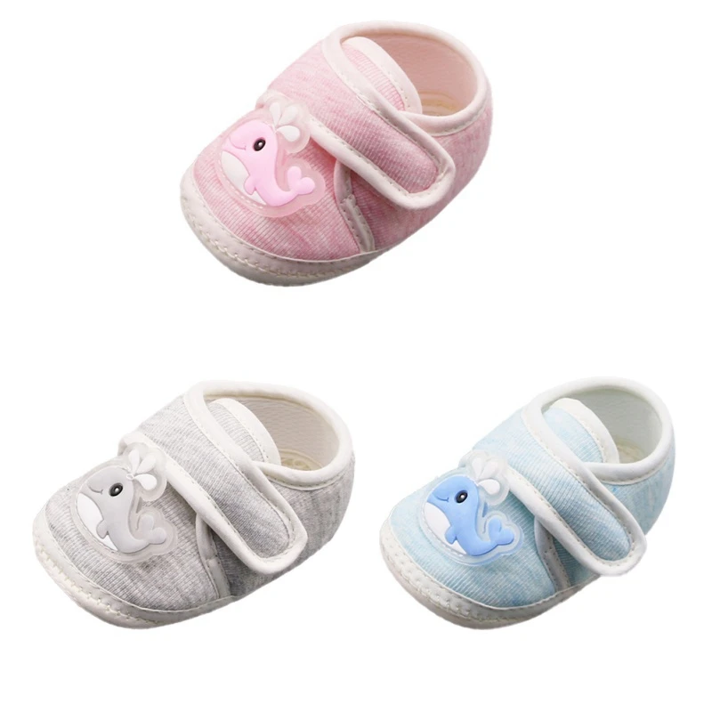 

Baby Boy Girl Cartoon Pattern Casual Cotton Shoes Toddler Striped Soft Sole Shoes First Walkers Shoes 0-18M