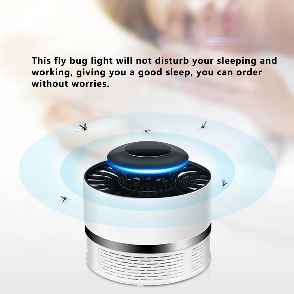 

Insect Lamp USB Electric Mosquito Killer Lamp LED Bug Zapper Lure Trap Indoor Fly Bug Light Low-noise Plastic Pest Control Lamp