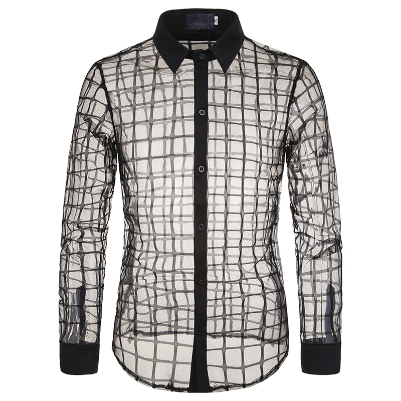 Для мужчин s кружевные прозрачные майки пикантные сетчатые платье в клетку