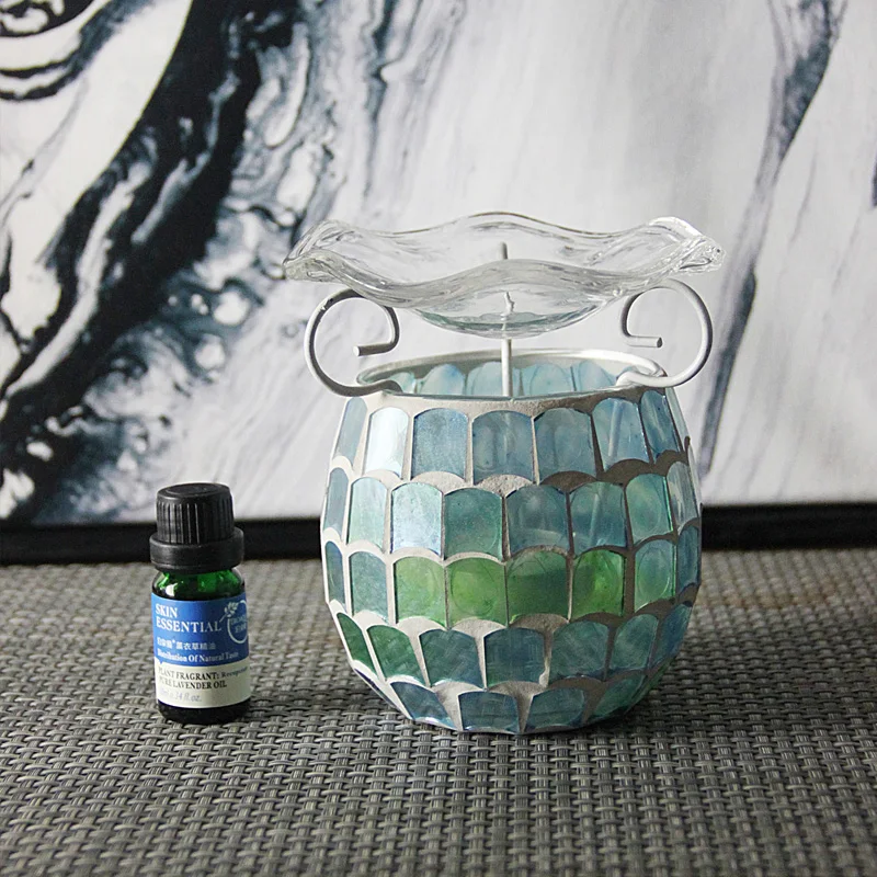 Подсвечник фонарь стеклянный светильник винтажная мозаика чайный подсвечники