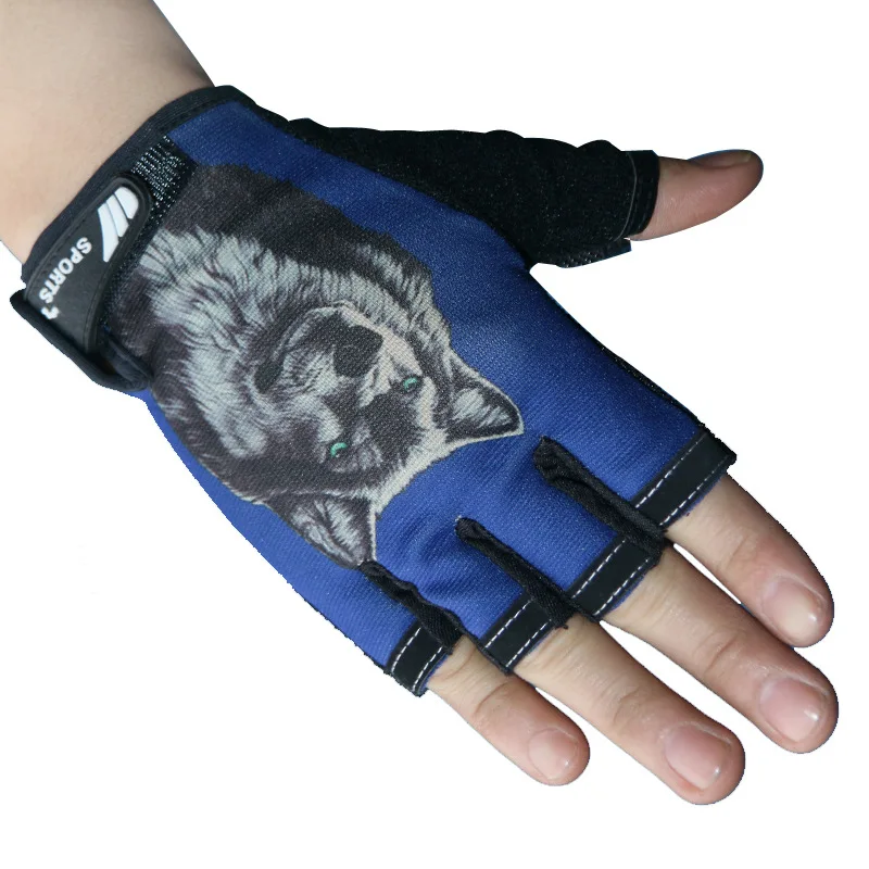 Летние велосипедные перчатки с полупальцами и поглощающим пот дизайном для