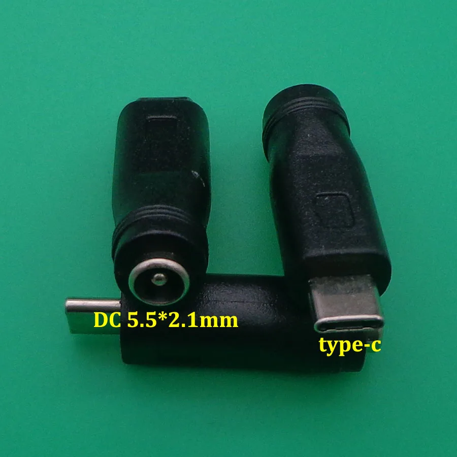 2 шт./лот 5 В DC разъем питания 5*2 1 мм типа C USB 3 штекер преобразования 90 / 180 градусов