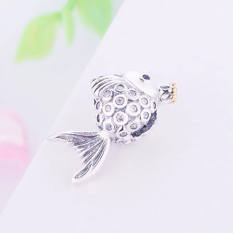 Сказочная Золотая рыбка из стерлингового серебра 925 пробы корона принцессы с