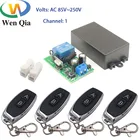 Wenqia 433 МГц светодиодный выключатель, беспроводной пульт дистанционного управления 85-220 В 1CH приемник передатчик для освещения лампыдомашнего улучшениявентилятора