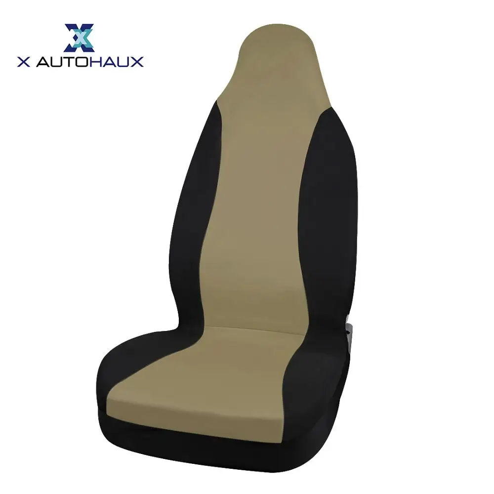 beige black X Autohaux 5 видов цветов ковш универсальные автомобильные чехлы для сидений, подходят для автомобиля, грузовика, внедорожника, интерьера, декоративные Чехлы, аксессуары - Название цвета: beige black
