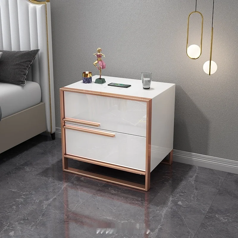 

Simple Post-modern Light Luxury Bedside Table Hardware Cabinet Bedroom Locker Simple Small Cabinet Mini Cabinet Nordic