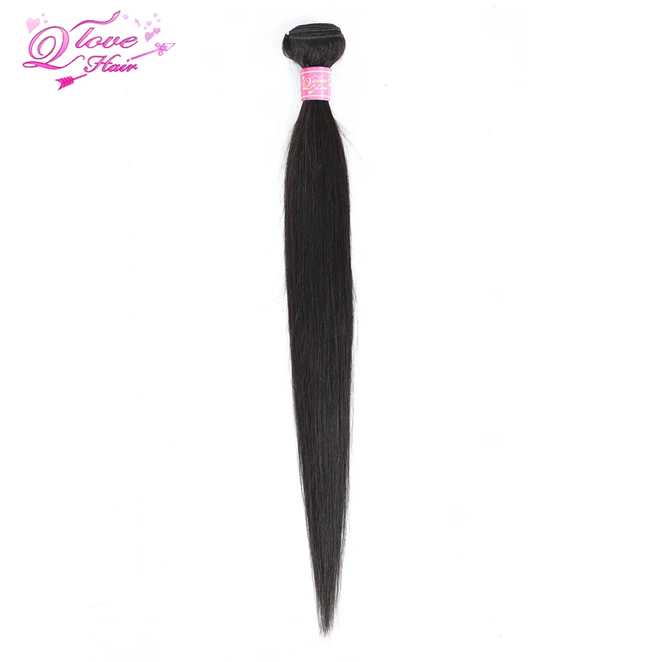 Queen Love Hair 1 шт. 100% не Реми натуральный цвет Pervuian прямые волосы пучки человеческие