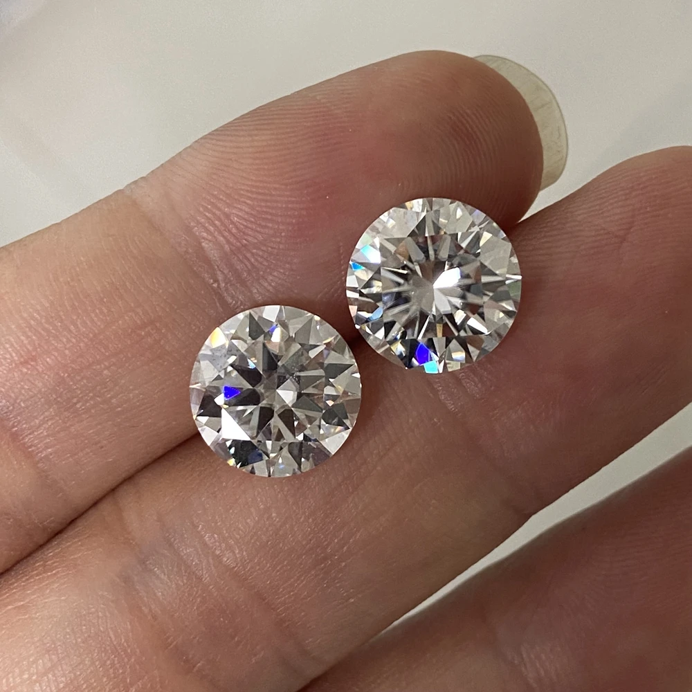 

Meisidian VVS1 GH GRA круглый бриллиант муассанита 11 мм 5 карат Великолепная огранка драгоценный камень