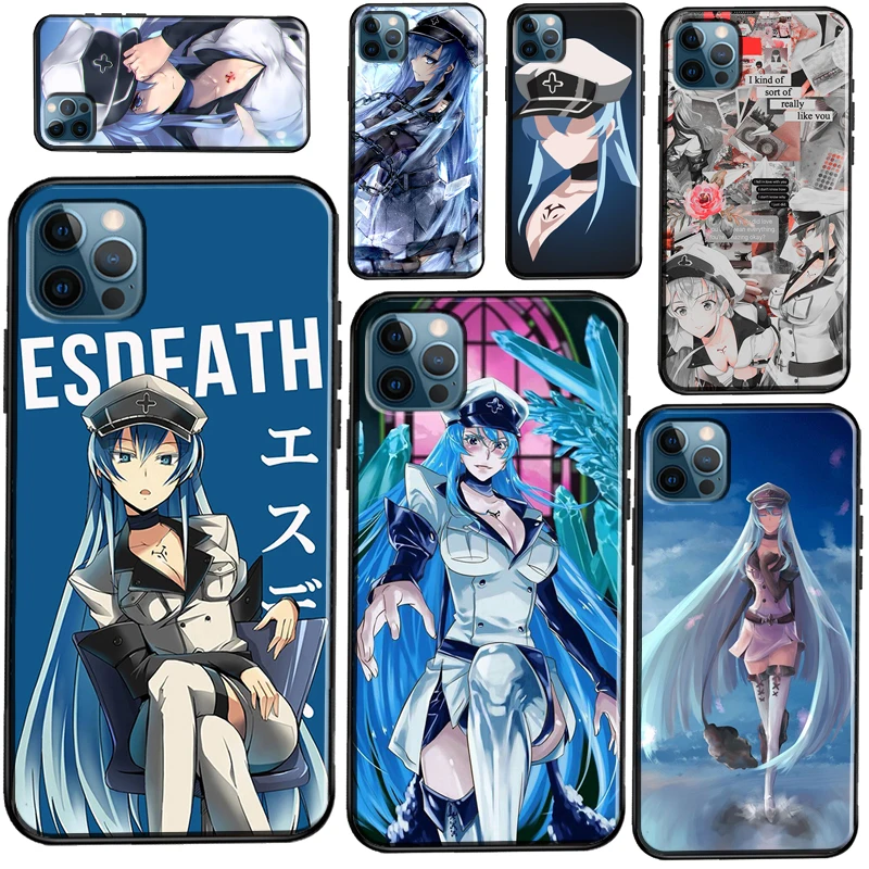 

Esdeath Akame ga Kill anime Case For iPhone 11 12 13 Pro Max X XR XS Max SE 2020 6S 7 8 Plus 12 13 Mini Cover Shell