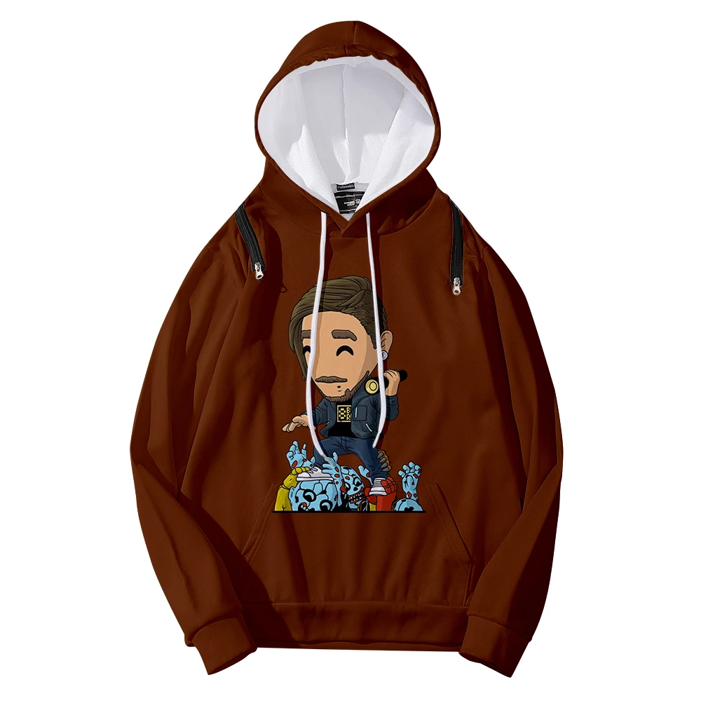 

8-BitRyan 3D Fashion Printed Hoodie Zipper Halter Hoodie Hip-hop Style Sweatshirt Casual Streetwear Clothes