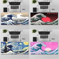 gaming mouse pad large mouse pad pc gamer computer mouse mat the great wave off kanagawa mousepad keyboard desk mat mause pad