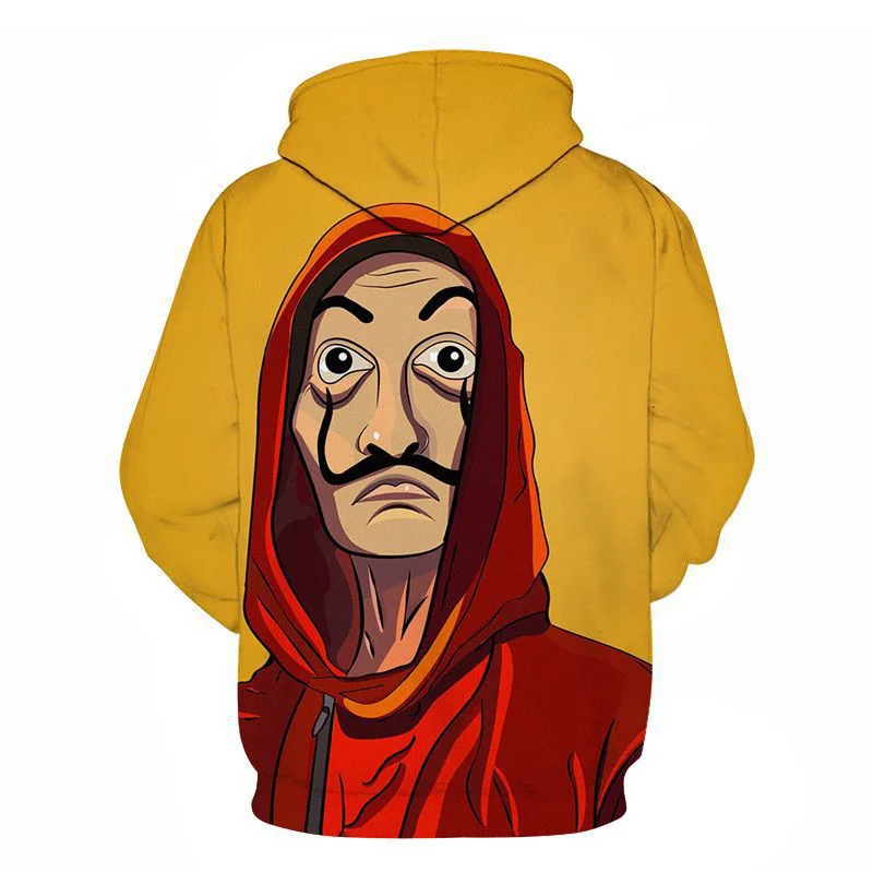 

Men/Women Hoodies La Casa De Papel 3D Print Sweatshirts Casual Fashion Loose House of Paper Hoodie Costume Pullover Mens clothes