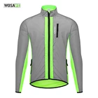 WOSAWE велосипедная куртка с высокой видимостью ветрозащитная светящаяся водостойкая Светоотражающая велосипедная куртка мужская зимняя ветровка