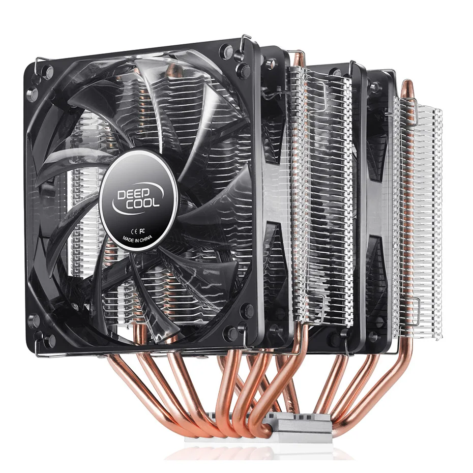 Кулер для процессора DEEPCOOL NEPTWIN V2 6 тепловых трубок двойной радиатор 120 мм синяя