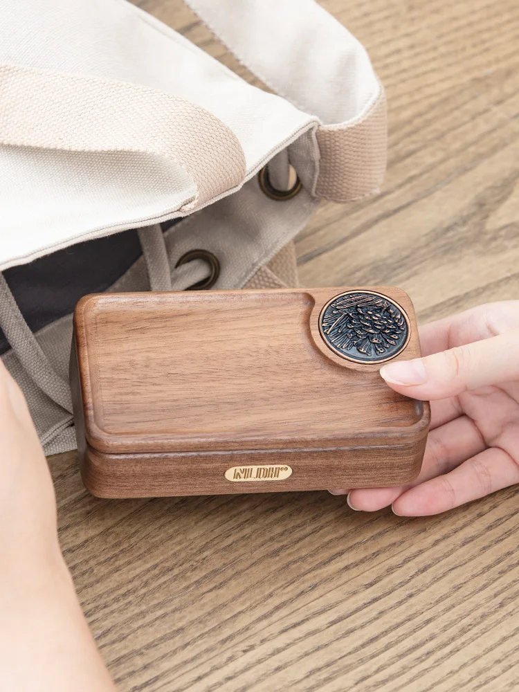 Jewelry Storage Box Earrings Earrings Necklace Ring Jewelry Box Walnut Travel Portable Solid Wood Jewelry Box
