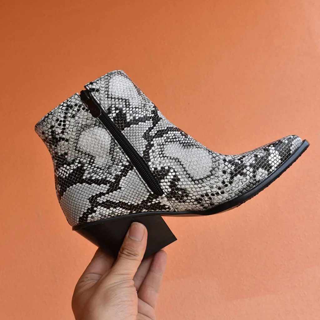 2019 Модные женские ботинки ботильоны на высоком каблуке большие размеры