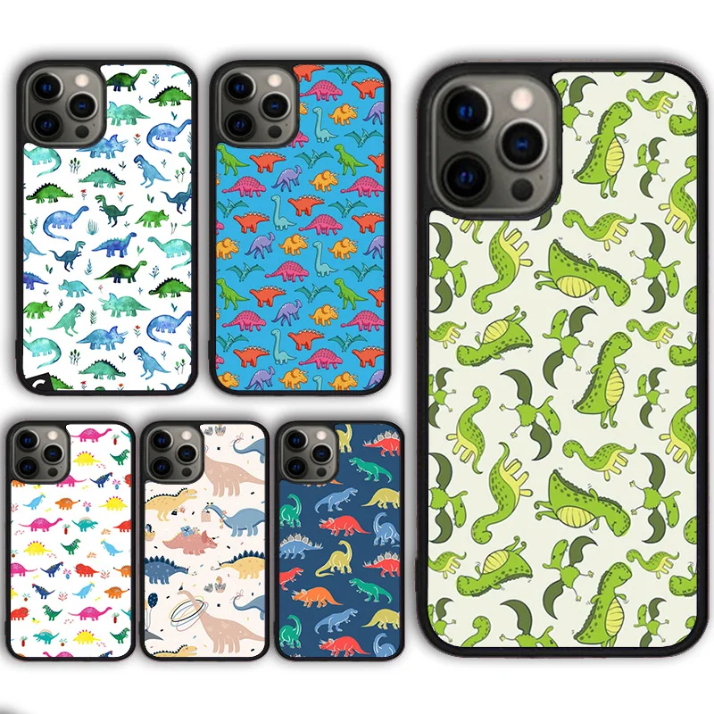 Чехол для телефона с мультипликационным динозавром чехол iPhone 15 SE2020 13 14 11 12 Pro Max XR XS