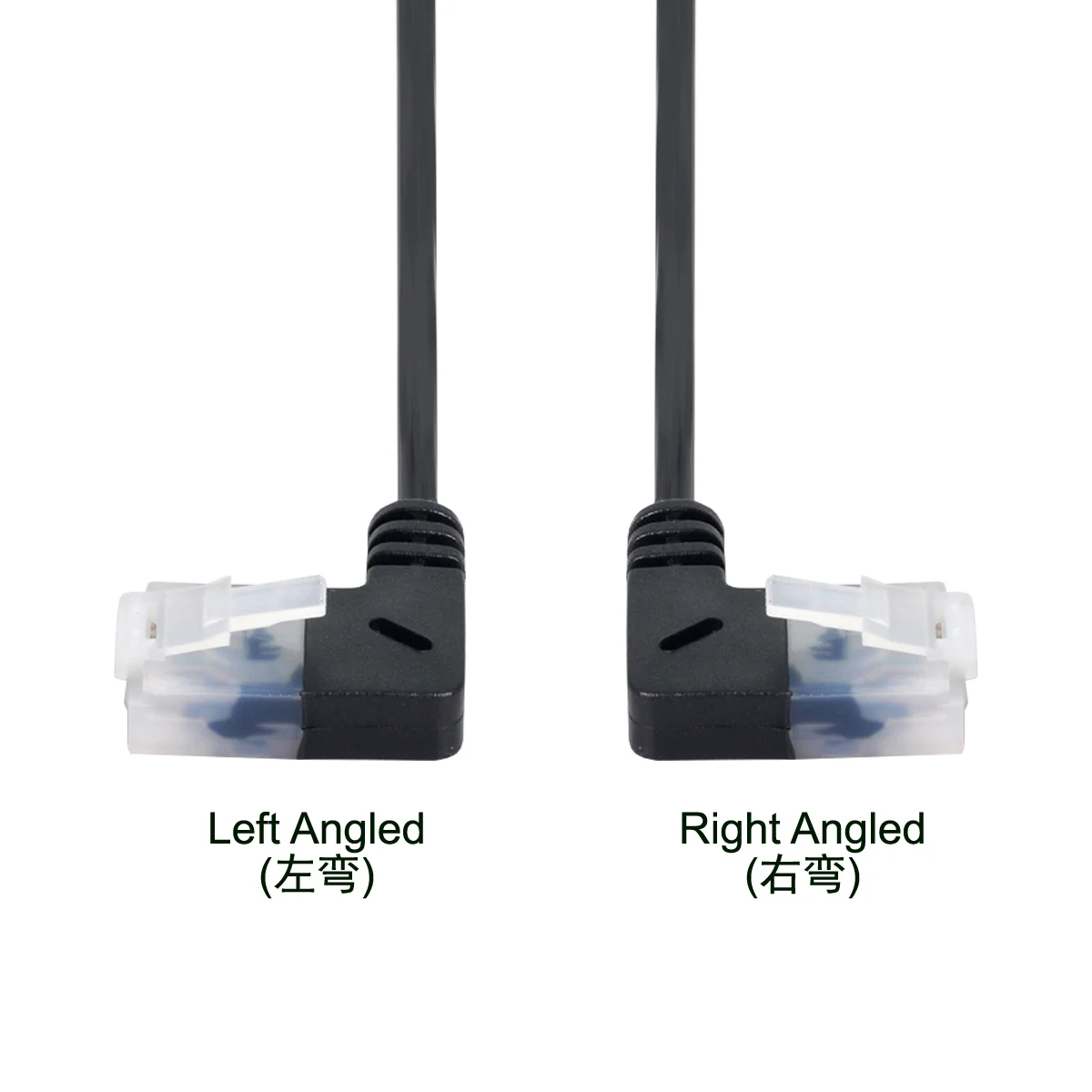 Сетевой UTP-кабель RJ45 с левым и правым углом 25 см патч-корд 90 градусов Cat6a Lan