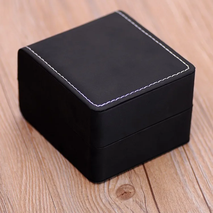 

Black Presents Gifts Boxes Case For Bangle Rings Earrings Wrist Watch Boxes Black Leather Jewelry Boxes New Arrival