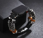 DIY винтажный Плетеный ремешок для Apple Watch Series 5 4 3 2 ручной работы из натуральной кожи, для iWatch 38 мм 40 мм 42 мм 44 мм