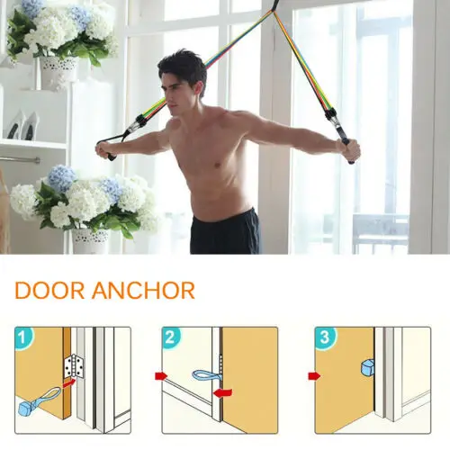 Новейшее поступление 11 шт. эластичные ленты для фитнеса набор спортзала трубки с