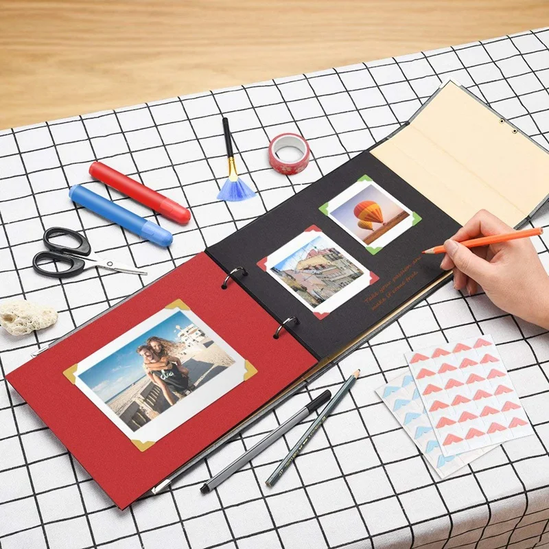 

DIY Photo Album Lovers Birthday Gift Wedding Photos Baby Photo Album Scrapbook Paper Crafts Polaroid Albums Sticky