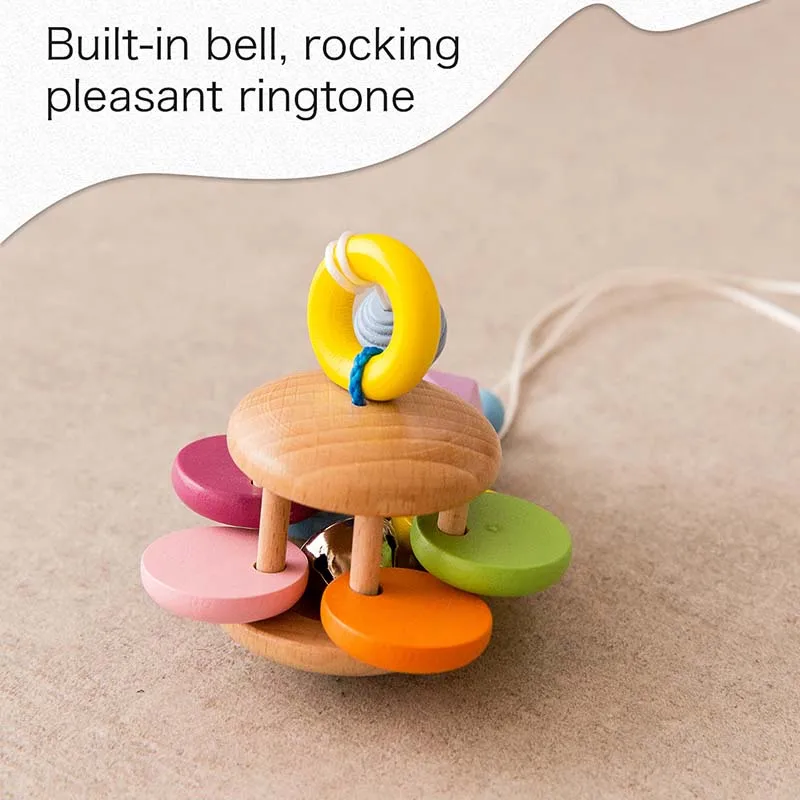 Rattle-1 Mamihome детский деревянный прорезыватель, игрушки для спортзала, музыкальная деревянная погремушка, Пустые Подвески для грызунов, развивающие игрушки для новорожденных, детские товары - Цвет: Rattle-1
