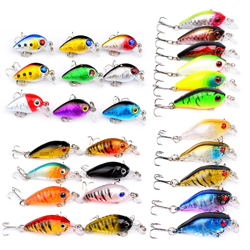 

Mixed Colors Fishing Lure Set Minnow Baits Kit Wobbler Crankbaits Treble Hooks Fishing Tackle Artificial plastic hard Bait Kit