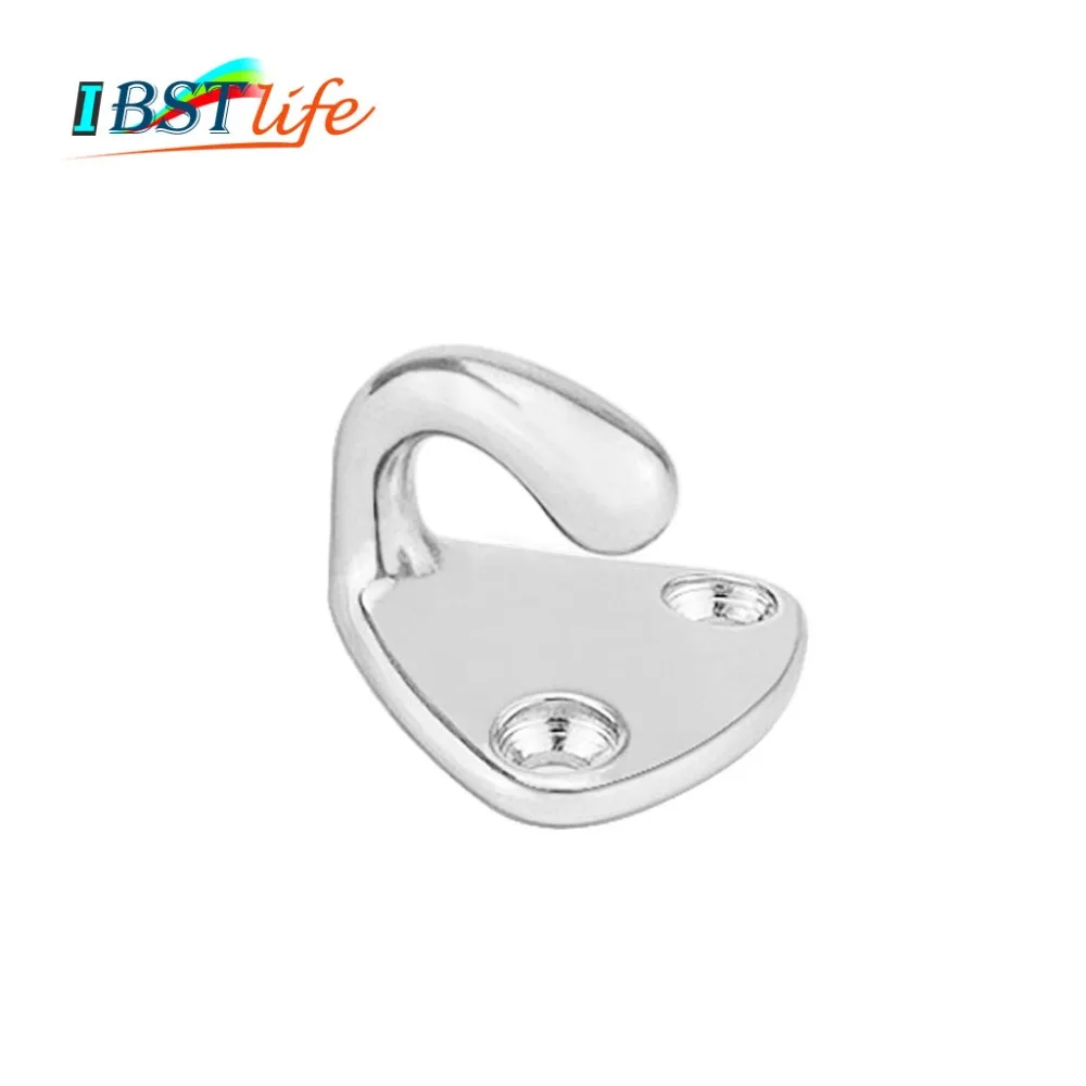 

IBST LIFE Stainless Steel 316 Pad Eye Fender Fending Hook Rope Boat Sail Tug Ship marine Hardware coat cap hook