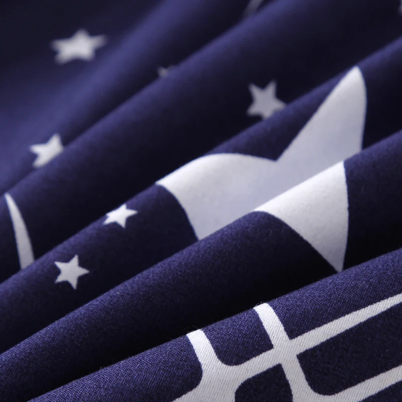 

High-Quality Printed Bedding Set 4 in 1, 1 Duvet Cover ,Cartoon Pattern,2 Pillow Shams and 1 Bed Sheet,Suitable For All Seasons