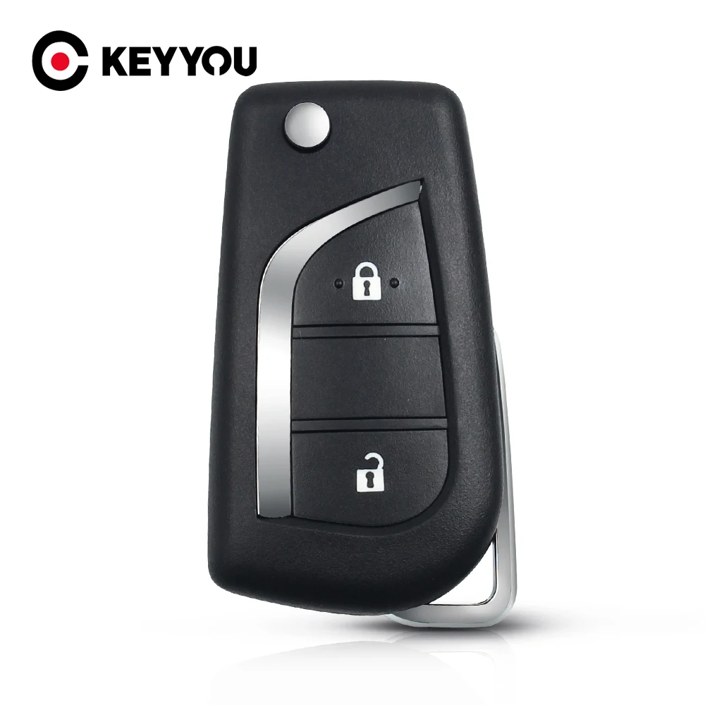 KEYYOU для Toyota Camry 2018 2019 2020 2 кнопки корпус дистанционного ключа автоматическая