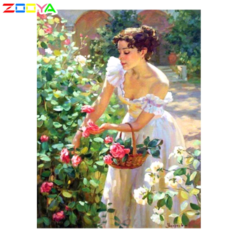 ZOOYA алмазная живопись леди красота вышивка стразами девушка узор Стразы полный набор дрель набор декора рукоделие мозаика RF814 - Цвет: RF814-13