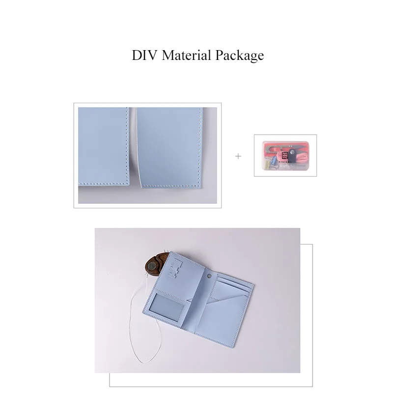 Кожаный бумажник материал сумка кожаный держатель для паспорта защита Diy