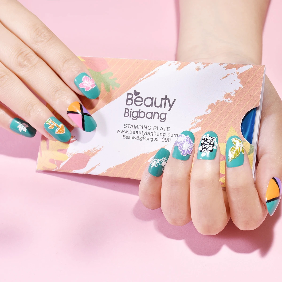 Beautybigbang пластины для штамповки ногтей натуральный цветок белка кактус изображение из нержавеющей стали дизайн ногтей шаблон форма трафарет XL-98