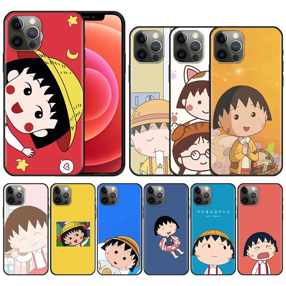 

Smartphone Case For Apple iPhone 11 13 12 Pro Max Mini X XS XR 6 6S 7 8 Plus 5 5S SE(2020) Cover Girly Chibi Maruko