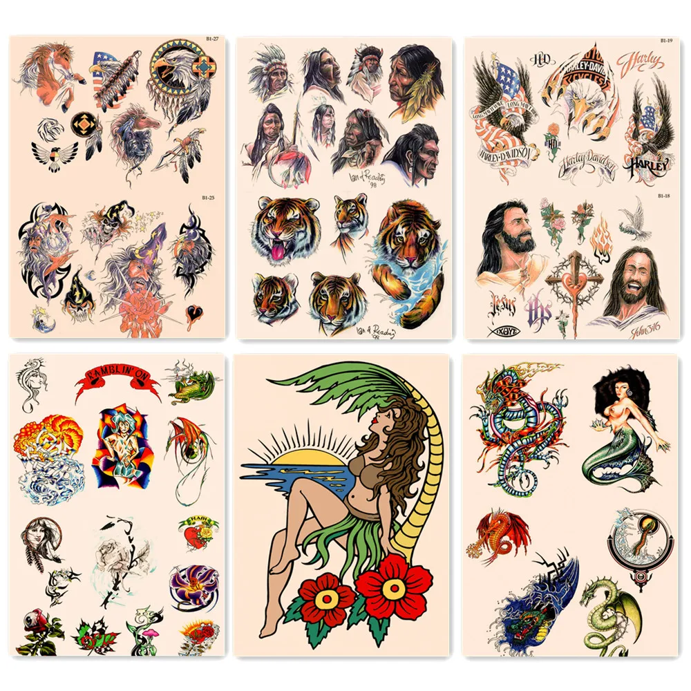 

Красивая татуировка, узор, настенная бумага, искусство на стену, античный плакат, винтажная матовая фотобумага, печать, живопись, искусство, ...