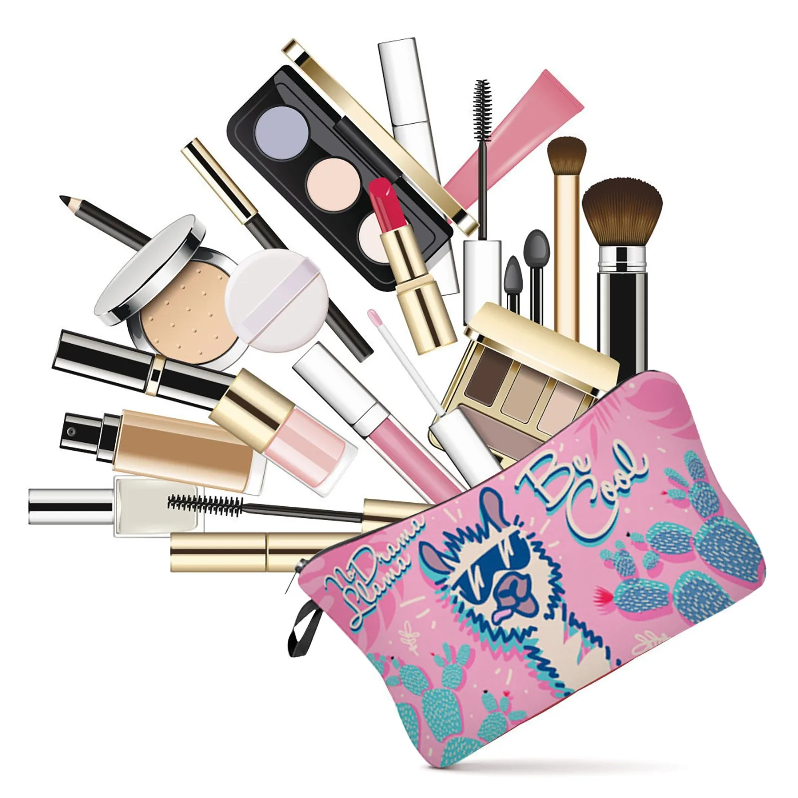 

Fashion Mandala Printing Cosmetic Bag Women Cute Adorable Cartoon Roomy Makeup Bags Travel Waterproof Toiletry Ladies Wash Bag