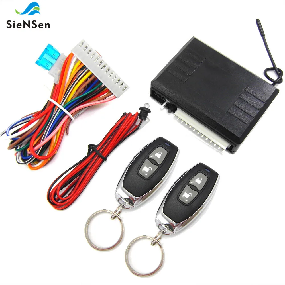 M616-8110 SieNSen Универсальный 1 комплект DC 12 В Автосигнализация дистанционный центральный замок двери автомобиля без ключа система ввода комплект с пультами и лезвием - Цвет: M616-8110