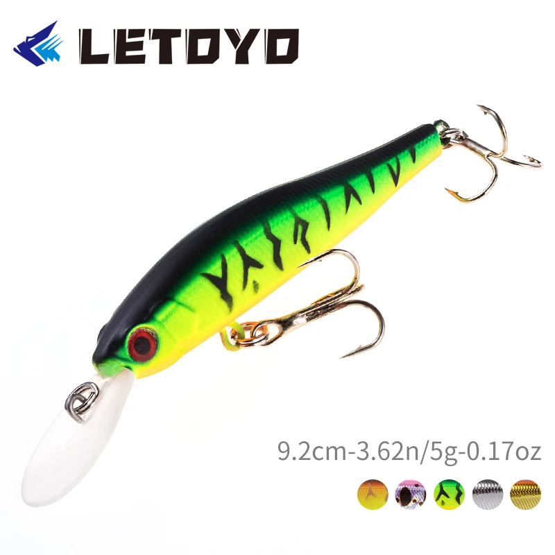 

LETOYO Minnow Fishing Lure 92mm 5g Jerkbaits Floating Propbaits Artificial Hard Baits Swimbait For Bass Pike Trout Fishing Tools