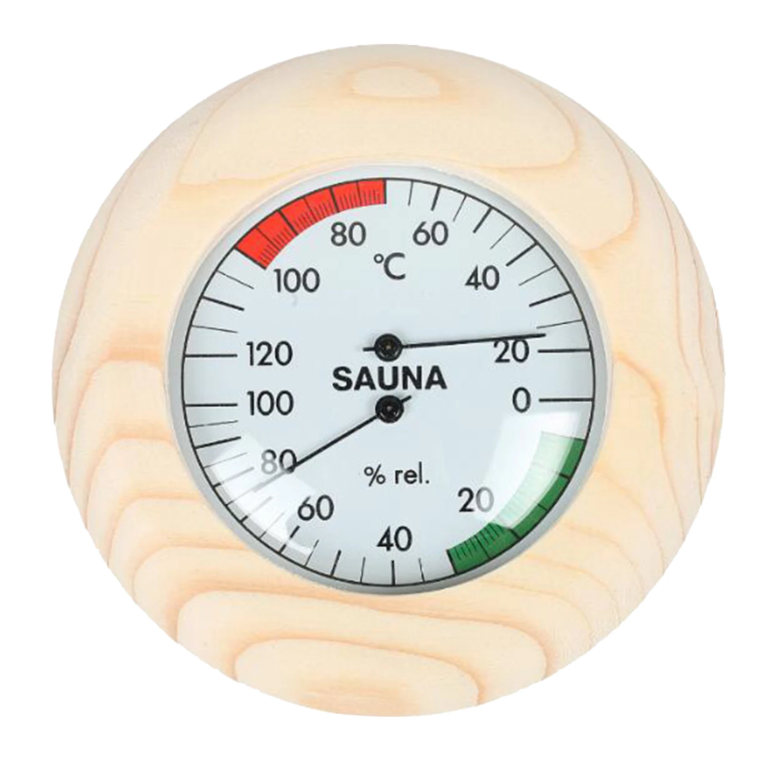 

14.5x3cm Round Sauna Hygrothermograph Thermometer Hygrometer for Sauna Room