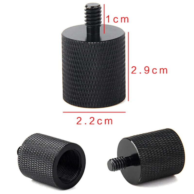 Thread Adapter Microphone Stand 5/8" 27 Female To 1/4" 20 Male Camera Tripod